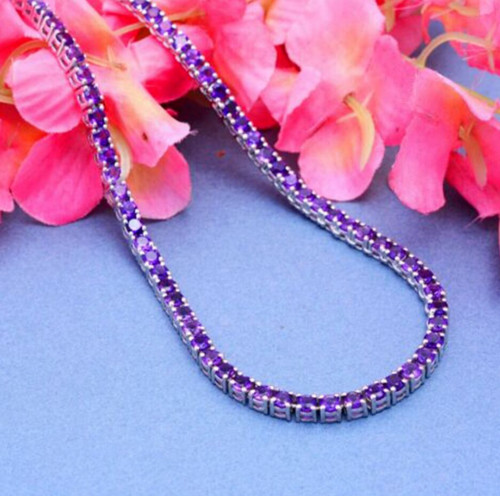 Collana tennis ametista viola