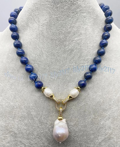 Collana con ciondolo - , perle