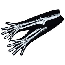  Adult Finger Gloves Guanti Per Halloween Con Teschio Skeleton Skull