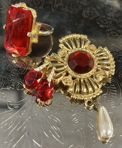 Set orecchini spilla - , strass