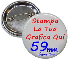 Spille grandi da 59mm Spillette Pins Personalizzate Con il Tuo Logo o grafica 