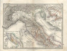 Carta geografica antica ITALIA