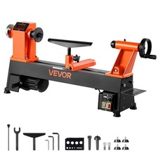 VEVOR Tornio per Lavorazione del Legno 1 HP 304 x 465 mm a Velocità Variabile