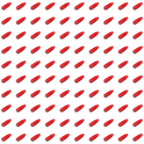 100x 4mm banana - frizione, rosso