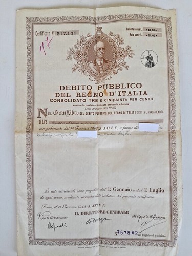 Debito pubblico del - debito, regno