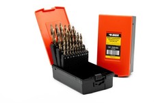 Set punte elicoidali BAER HSSE-Co5 1-13 mm | 25 pezzi Turbo Centrix | punte per metallo