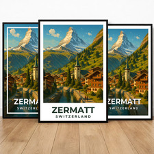 Affiche Zermatt Suisse Vintage