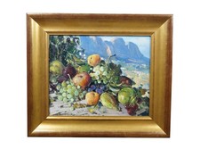Vincenzo Aprile 'Natura Morta' quadro natura morta italiano frutta montagne cornice
