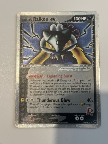 Pokemon tcg rocket raikou ex - rocket's,