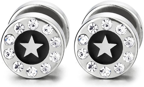 Circle star earrings - 10,