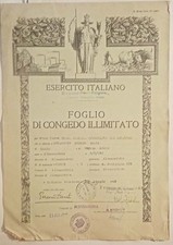 FOGLIO DI CONGEDO-ESERCITO