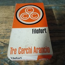 FILO PER SARTI E CALZOLAI FILOFORT NERO 7902 TRE CERCHI ARANCIO VINTAGE 