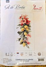 Luca-S Broderie Kit Punto Croce Contato Limoni e Fiori B-210 Nuovo