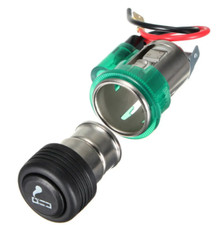 Presa accendisigari 12V presa illuminata accendino auto universale ricambio verd
