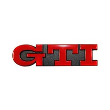 Emblema adesivo rosso GTI su