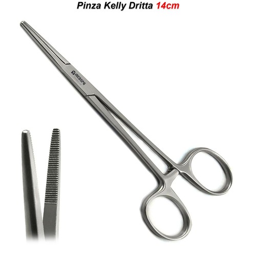 Pinza emostatica kelly dritta - pinza,