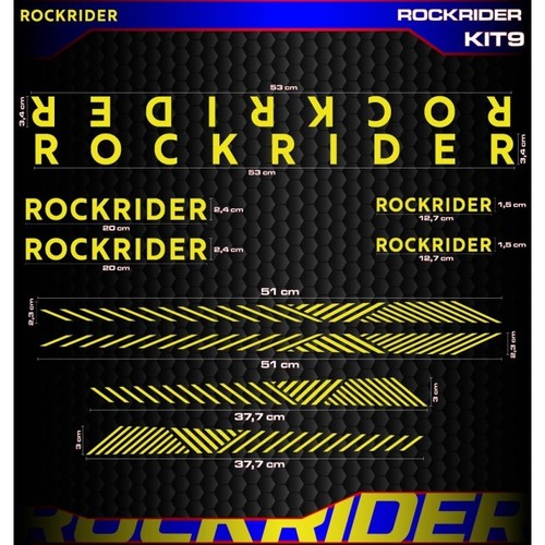 Rockrider bike frame decal kit - rockrider,