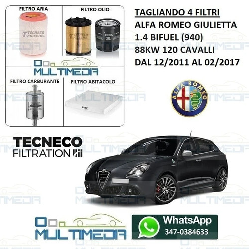 Tagliando filtri alfa romeo - filtri,
