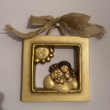 Thun,formella  Angelo Con Fiore Su Nuvola E Sole, Cm 20x20, Fuori Produzione