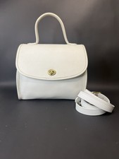 Borsa Coach Manor vintage 9977 borsa in pelle bianca conciata a guanto