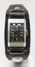 Orologio Lip T18 besancon vintage watch fine anni 30 arte deco black dial rectan