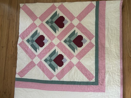 Trapunta patchwork cuori - patchwork,