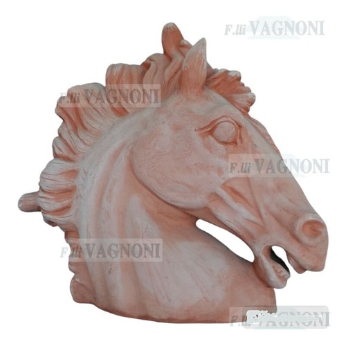 Testa cavallo terracotta - di,