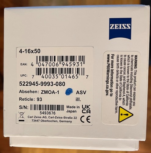 Zeiss 16x50 scope white - 4-16x50,