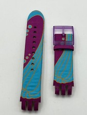 Armband SWATCH Fun Scuba ASUGV100 BOOMWAVE Ersatzarmband-20mm-Blau/Lila-NEU/NOS