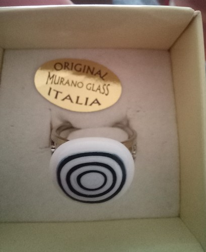 Anello vetro murano con - vetro,