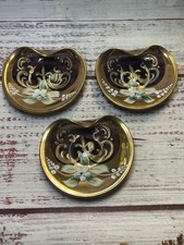 Set 3 piatti vintage in vetro