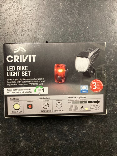 Crivit led bike light set - crivit,