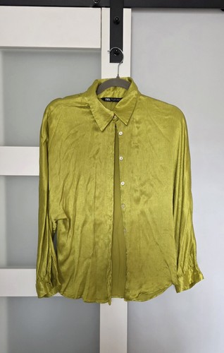 Zara womens satin button - womens, up
