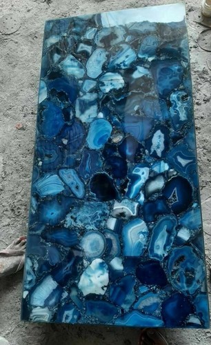 Piano agata blu 12 - 18", /