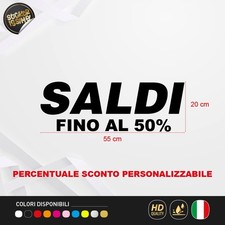 Adesivo Saldi Fino Al 50% in