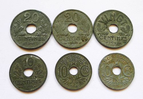Francia zinco ww2 lotto 6 - francia,