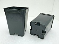 10x VASI PLASTICA QUADRATI cm 7x7x10 L 0,50 - PIANTE CARNIVORE ITALIA - 10 VASI