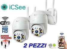 2X TELECAMERA ESTERNA  ICSEE CAM PTZ WIFI CAMERA WIRELESS ESTERNO SMART ZOOM