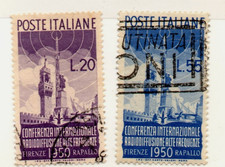ITALIA 1950 RADIODIFFUSIONE AD ALTE FREQUENZE serie valori completa usati