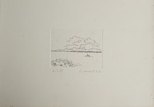 Giovanni Omiccioli Acquaforte Originale Paesaggio 1969 Scuola Romana Certificata