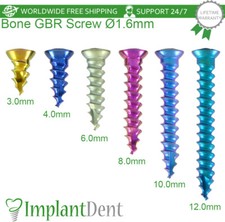 5x Vite GBR Autofilettante 1,6mm per Fissaggio a Membrana Titanio Apparecchio Dentale