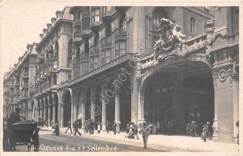 Cartolina genova via xx - -,