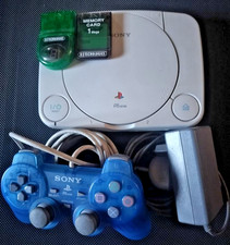 Sony PlayStation PSX PSONE Console SCPH-102, DualShock SCPH-110 cavi CD-R neri