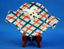 ATTRIB. Ugo Zaccagnini portacenere posacenere ceramica Art Deco cane Fox Terrier