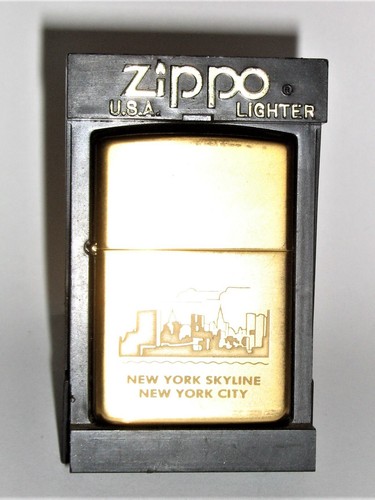 Vintage brass zippo lighter - brass,