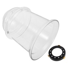  Paralume a sospensione vetro trasparente industriale ricambio vetro a forma di campana