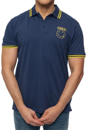 Nirvana happy face polo - face, shirt
