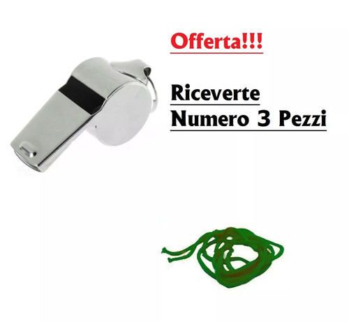 Fischietto metallo con - in,