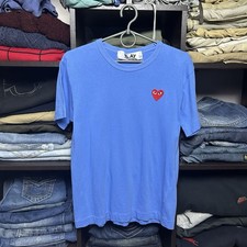 T-shirt blu di lusso Play Comme Des Garçons piccolo logo designer taglia S