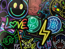 100 adesivi stile - , neon
